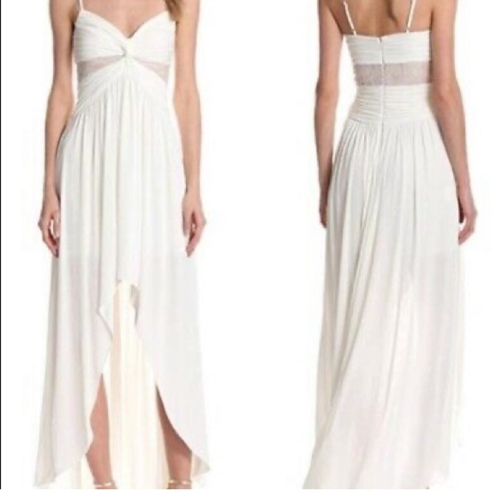 BCBG Max & Cleo Creamy White High Low Dress